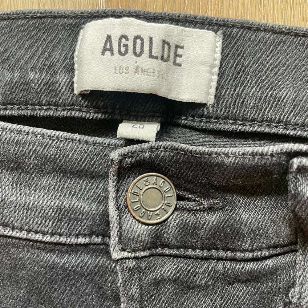 Agolde Black/Charcoal Denim Jeans Size 25 - Picture 4 of 13